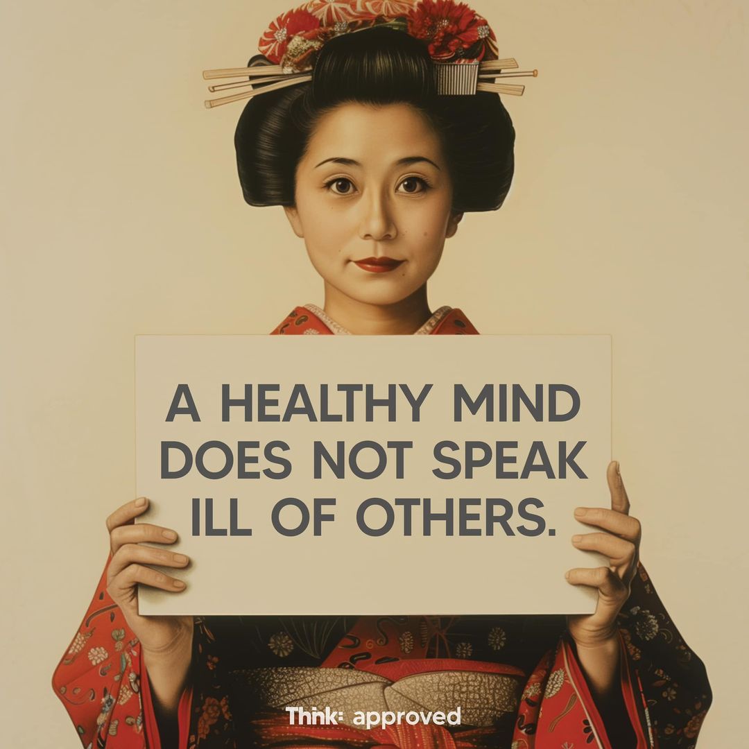 A Healthy Mind Does Not Speak Ill Of Others