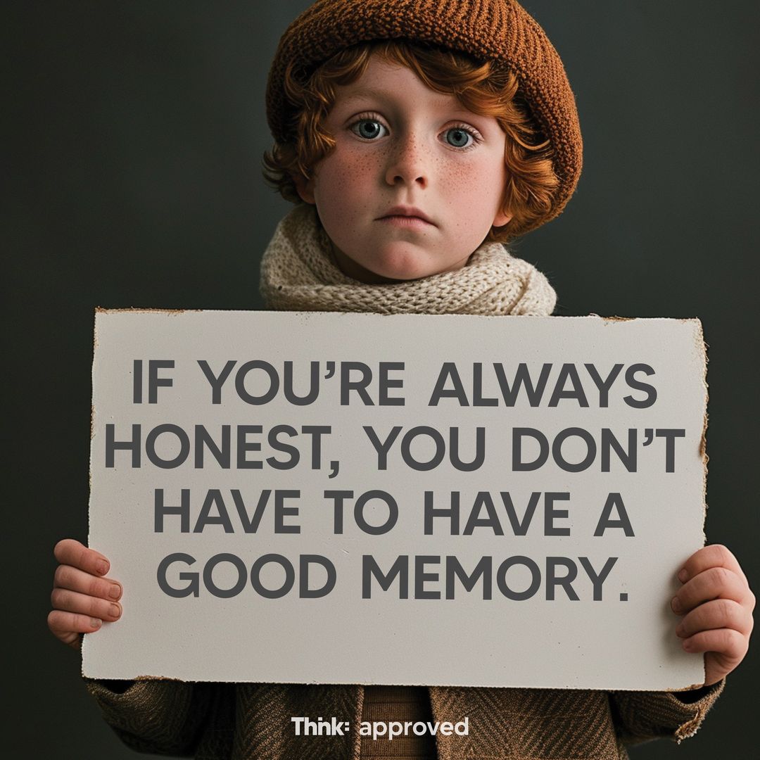 If You’re Always Honest, You Don’t Have To Have A Good Memory.