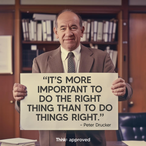 “It’s More Important To Do The Right Thing Than To Do The Thing Right” Peter Drucker