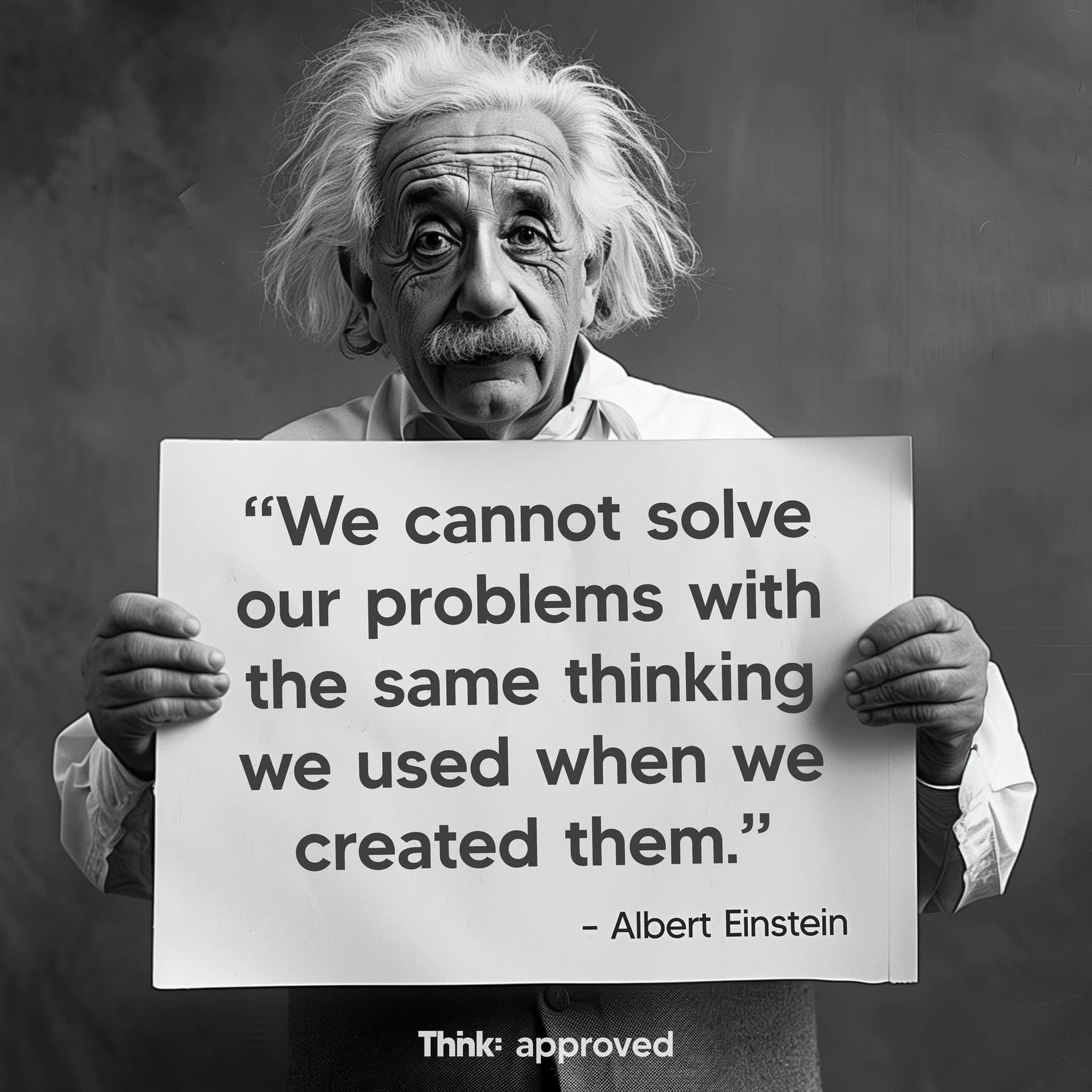 Same Problems We Cannot Solve Our Problems With the Same Thinking We Used When We Cr ...