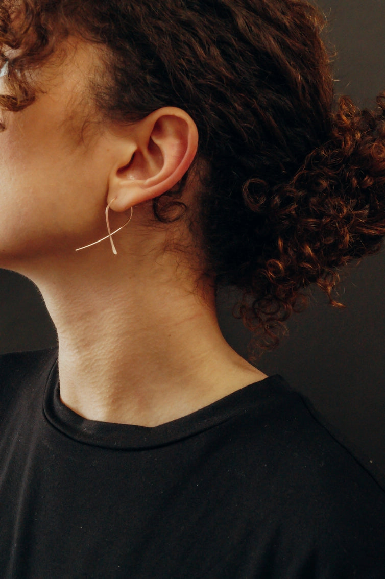 Ribbon Open Hoops