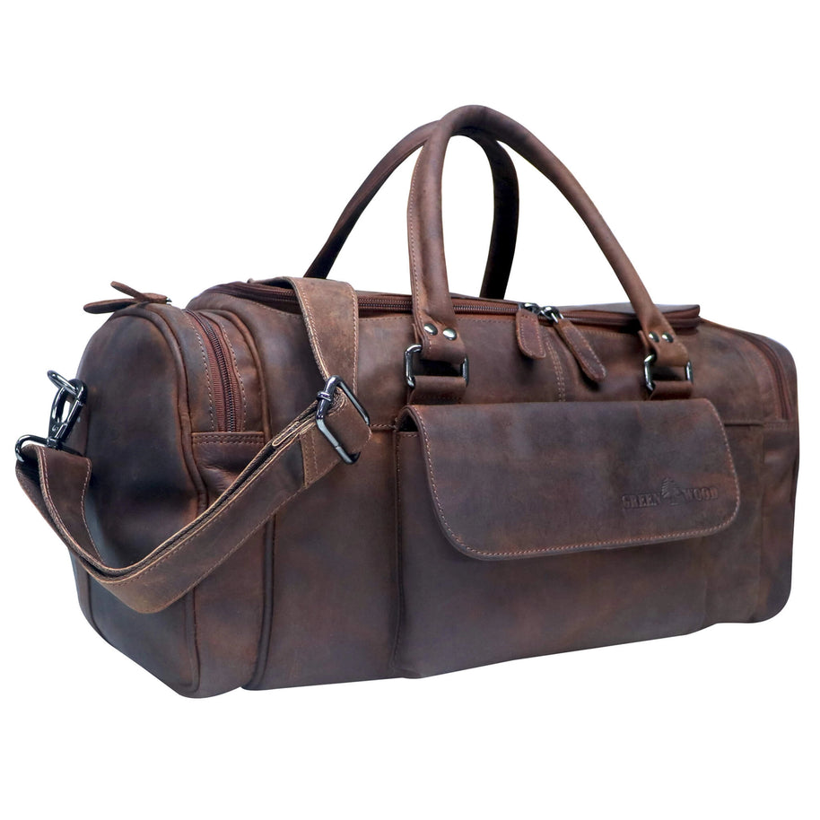 Men's Leather Small Travel Bag -Sandalum