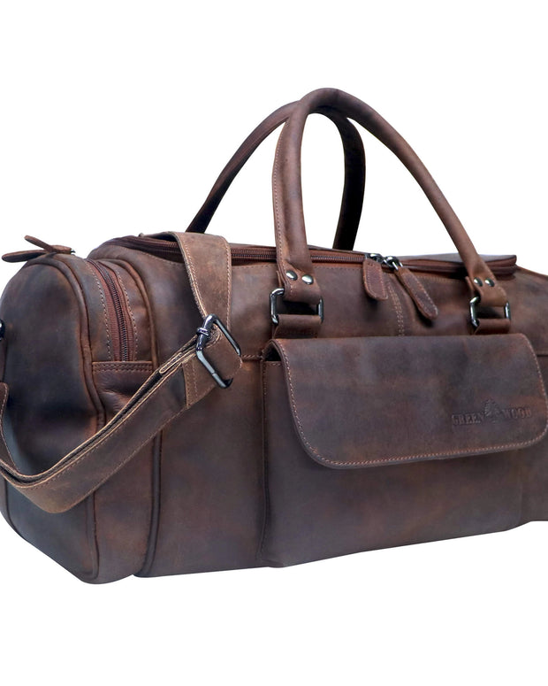 Men's Leather Small Travel Bag -Sandalum