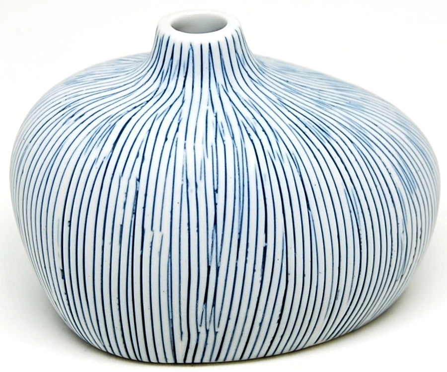 AFT Striped Gugu Small Striped Porcelain Bud Vase
