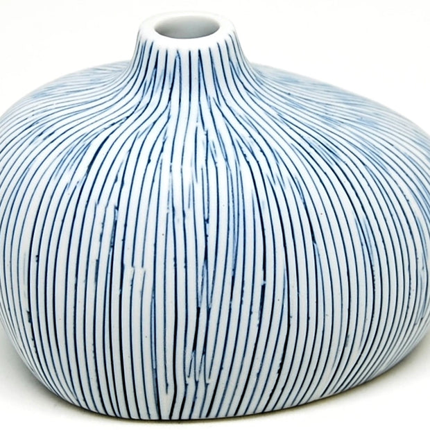 AFT Striped Gugu Small Striped Porcelain Bud Vase