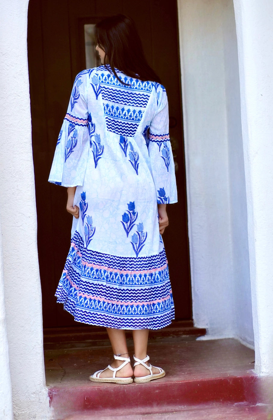 Dolma Frances Hand Block Printed Dress
