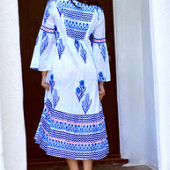 Dolma Frances Hand Block Printed Dress