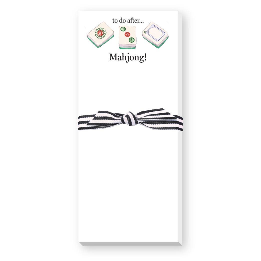 Donovan Designs To Do After Mahjong Skinnie Notepad
