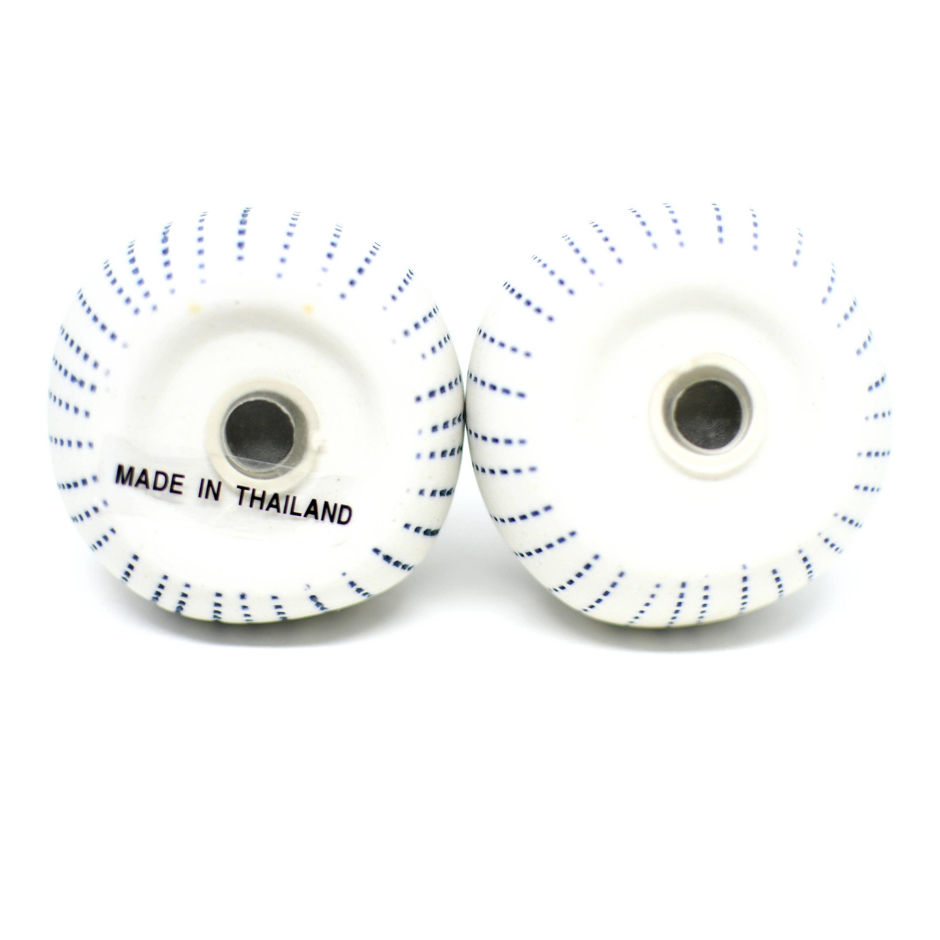 Art Floral Trading Pebble Handcrafted Dotted Porcelain Salt and Pepper Shaker Set