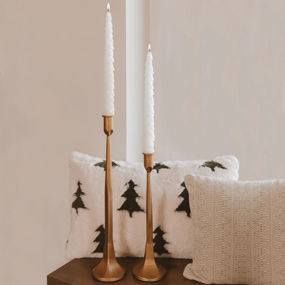 Sweet Water Decor - Cream Tree Taper Candles