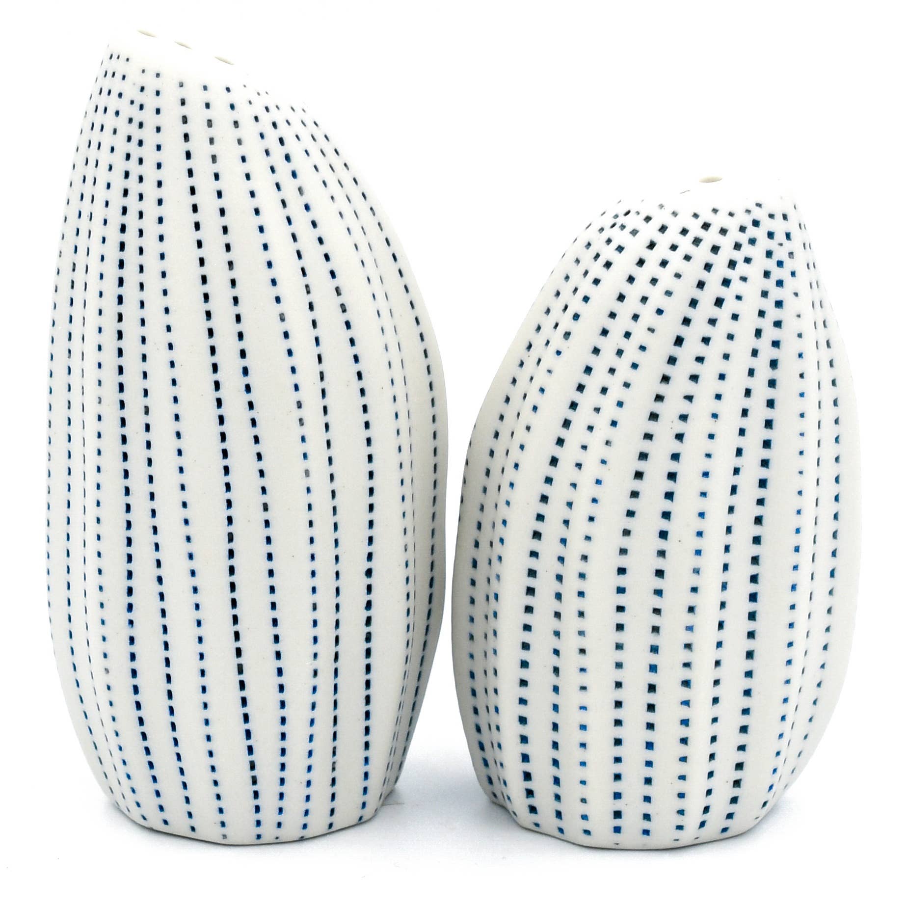 Art Floral Trading Seda Handcrafted Dotted Porcelain Salt and Pepper Shaker Set