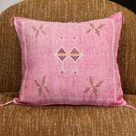 Eclectic Collective Pink Silk Sabra Pillow