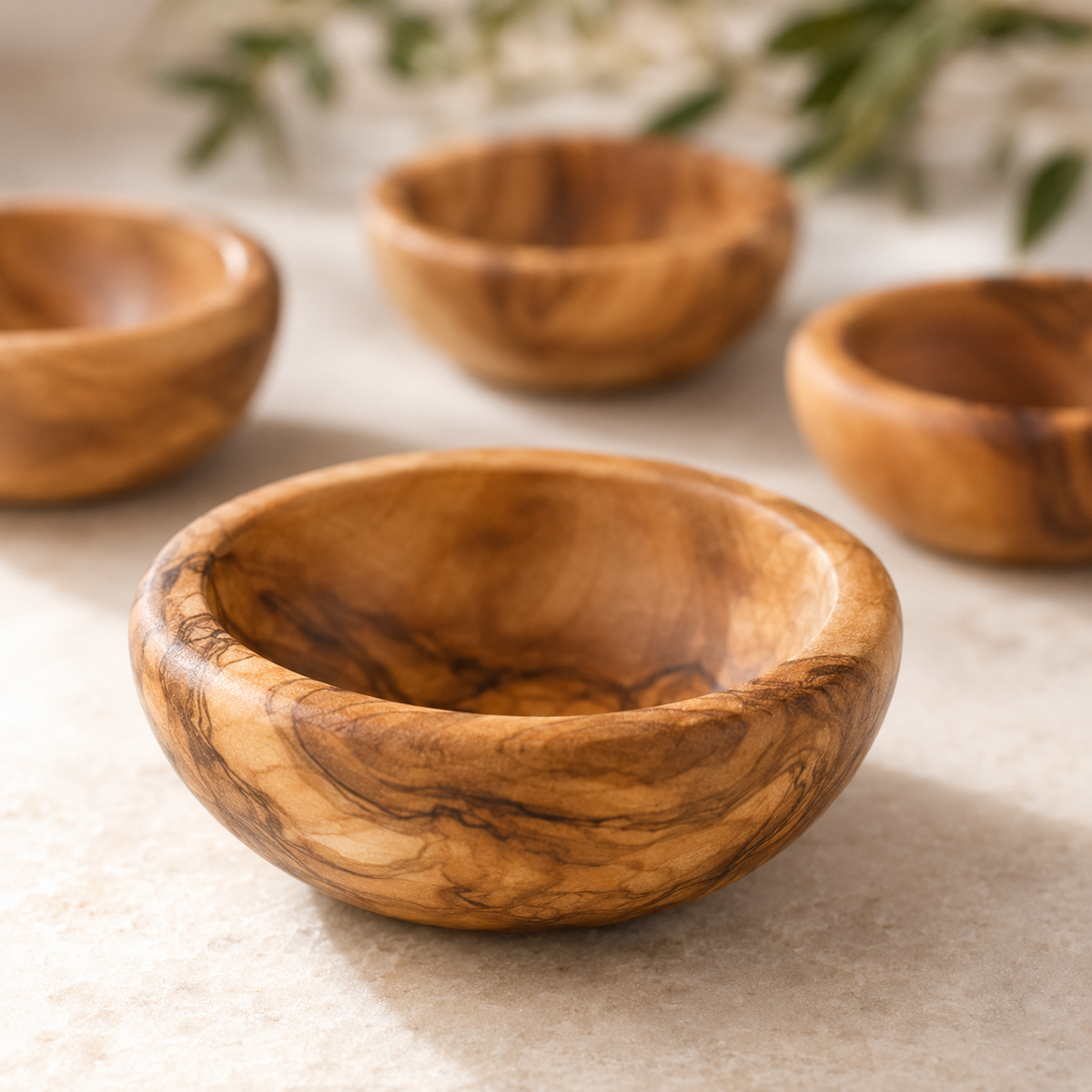 Natural OliveWood Olive Wood Pinch Bowl