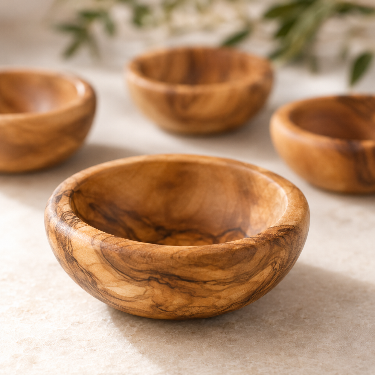 Natural OliveWood Olive Wood Pinch Bowl