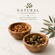 Natural OliveWood Small Olive Wood Snack Bowl