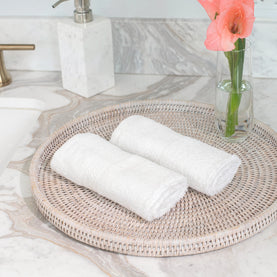 Artifacts Trading Company Rattan Round Flat Tray