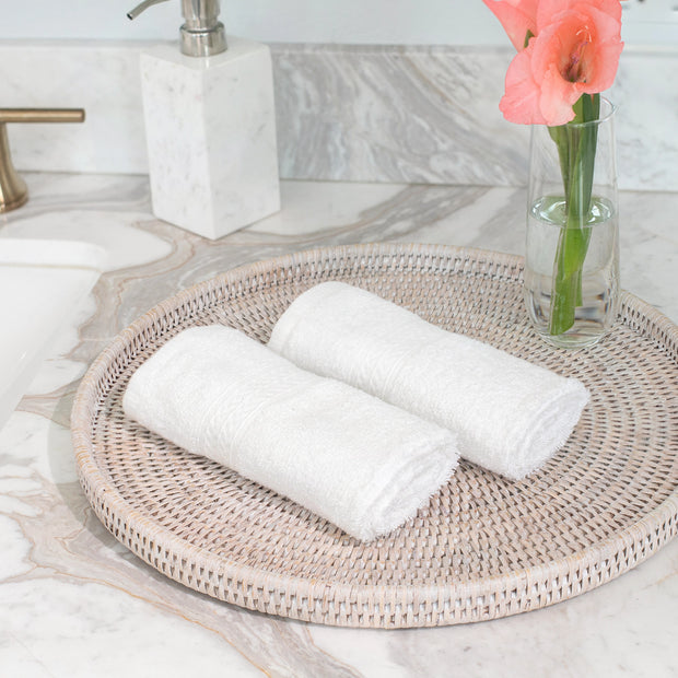 Artifacts Trading Company Rattan Round Flat Tray