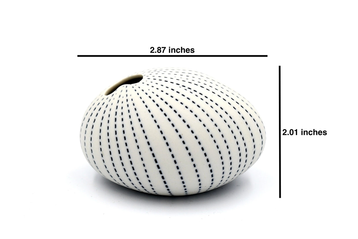 AFT Blue Dotted Pebble Mini S-Handcrafted Porcelain Bud Vase