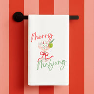 Mahjong Christmas Gift Towel Holiday Cute Hostess Gift