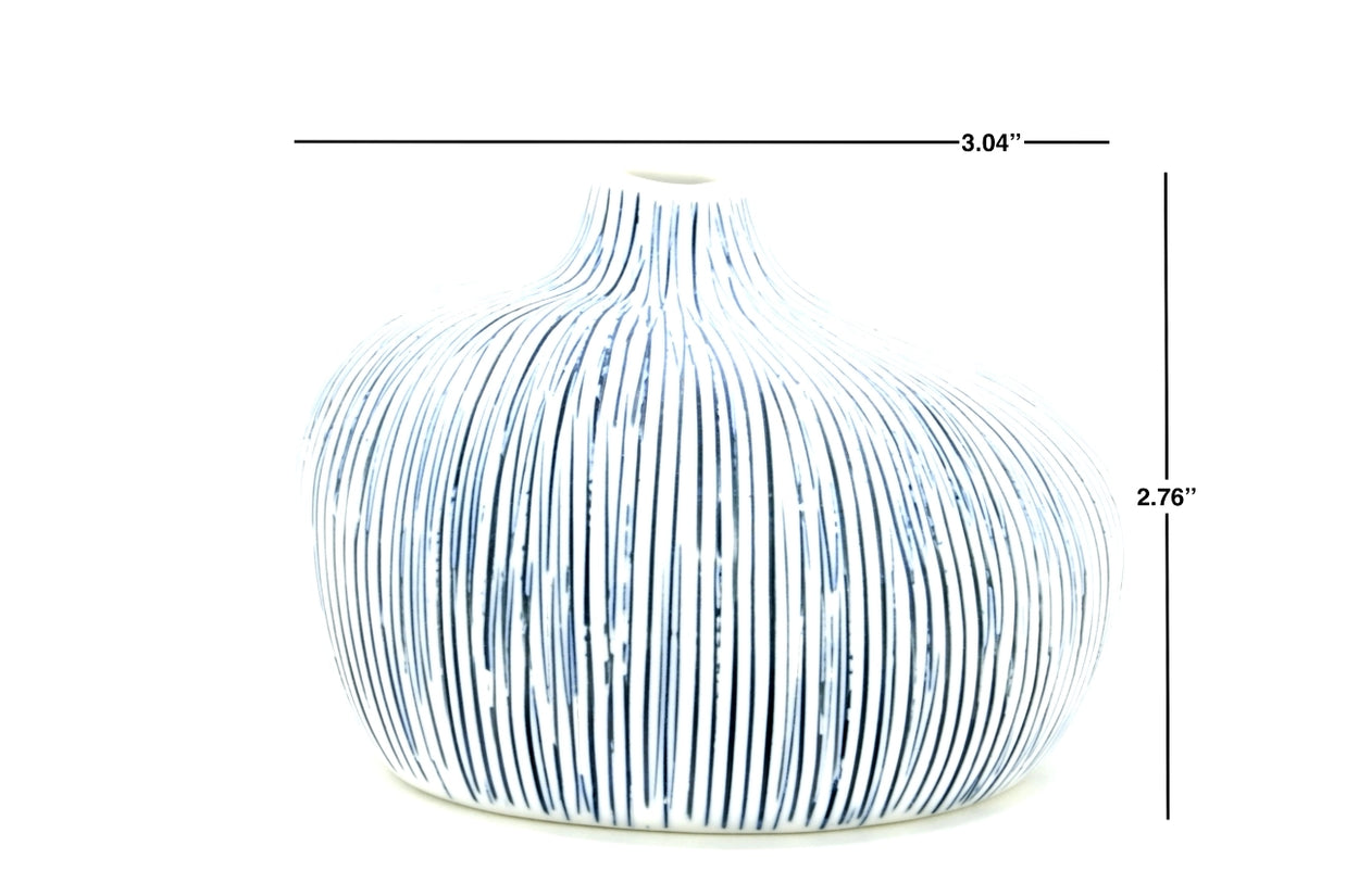 AFT Striped Gugu Small Striped Porcelain Bud Vase