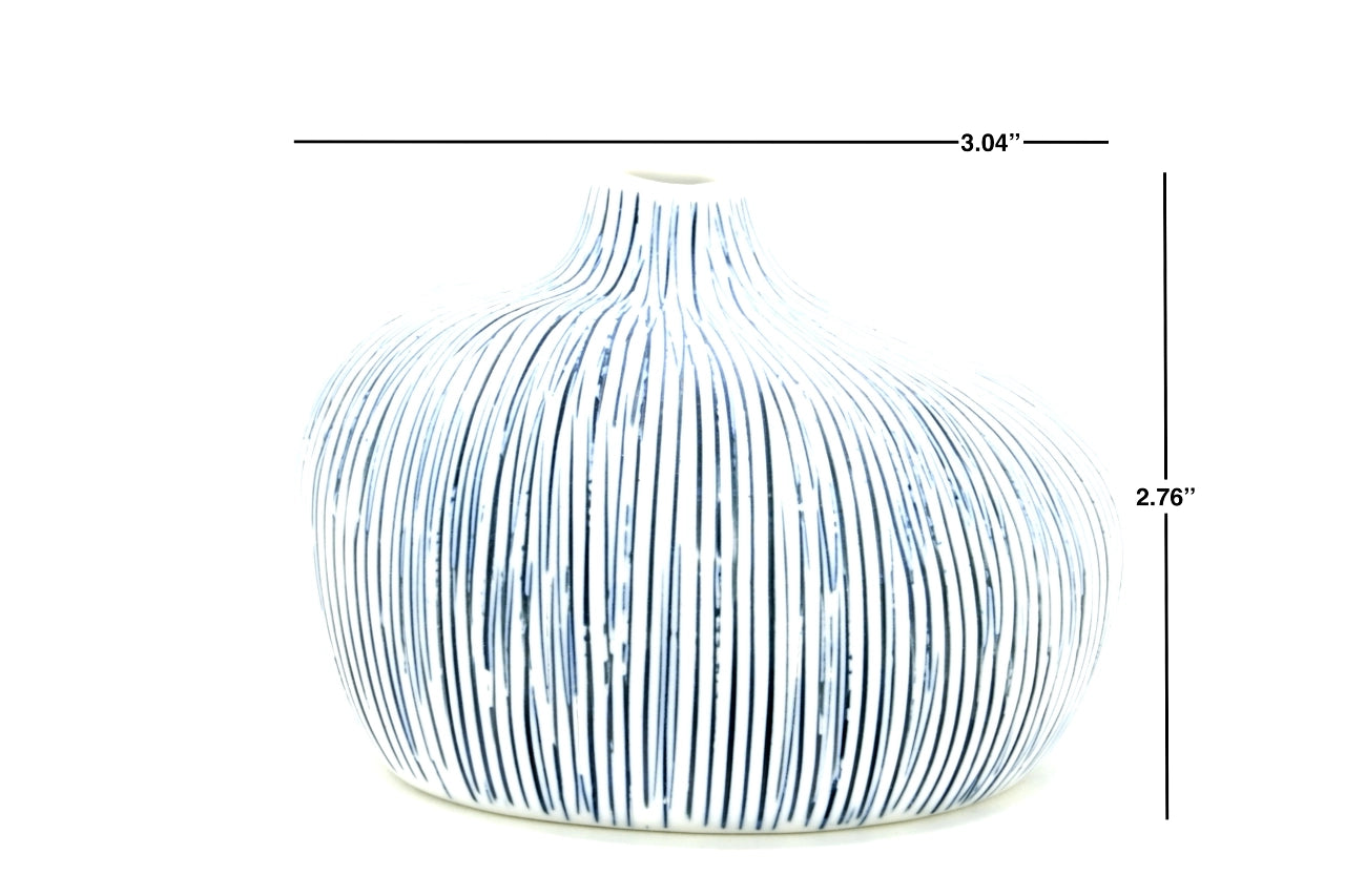 AFT Striped Gugu Small Striped Porcelain Bud Vase