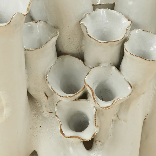 Coral White Vase