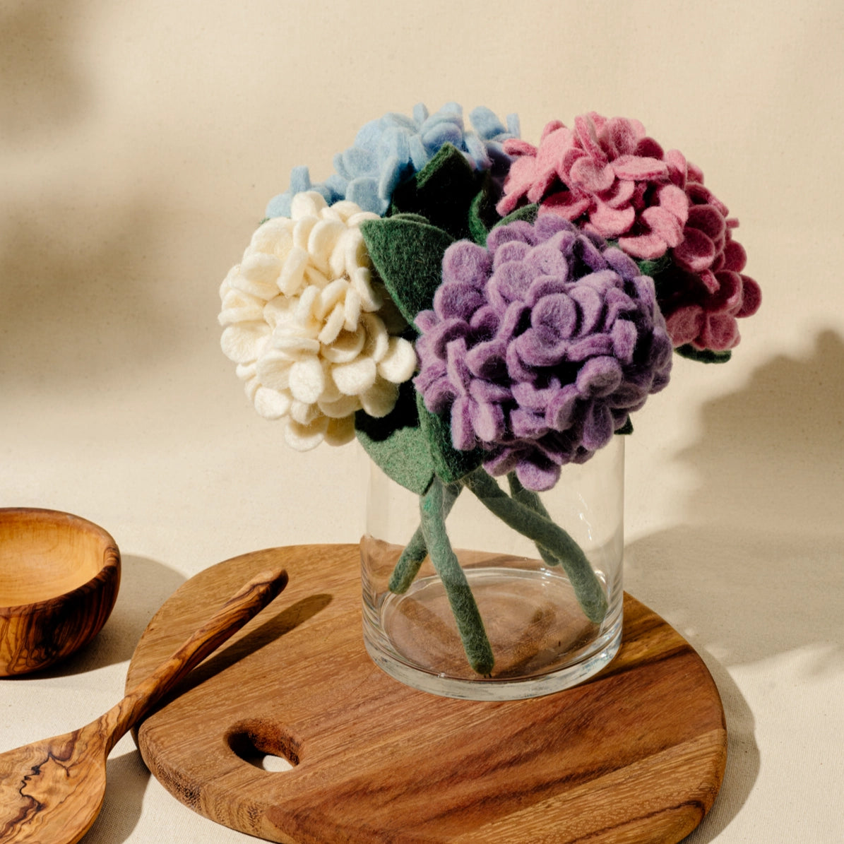 Global Goods Partners Felt Hydrangea Flowers