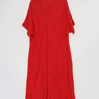 LÉA & LUC Flowing V-Neck Linen Maxi Dress