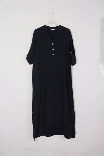 LÉA & LUC Button Down Long Linen Dress