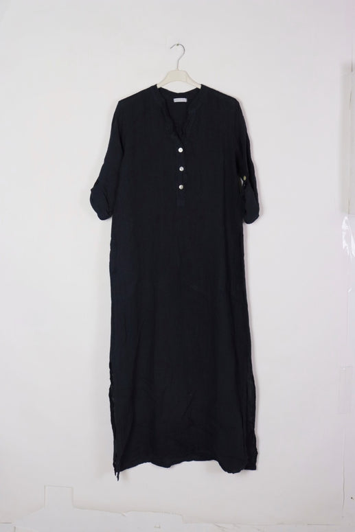 LÉA & LUC Button Down Long Linen Dress