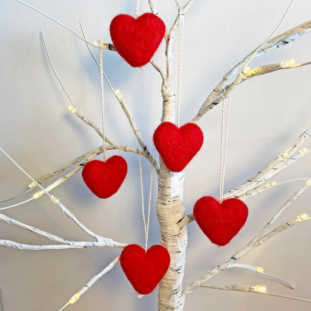 Felt Heart Ornament Singles