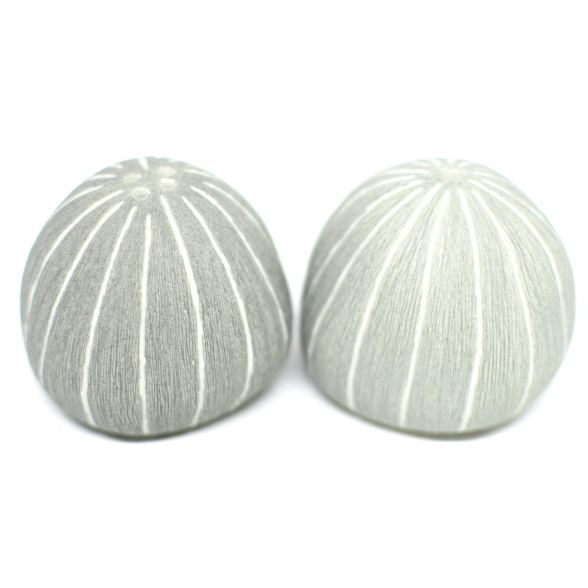 Art Floral Trading Grey Pebble Porcelain Salt and Pepper Shaker Set