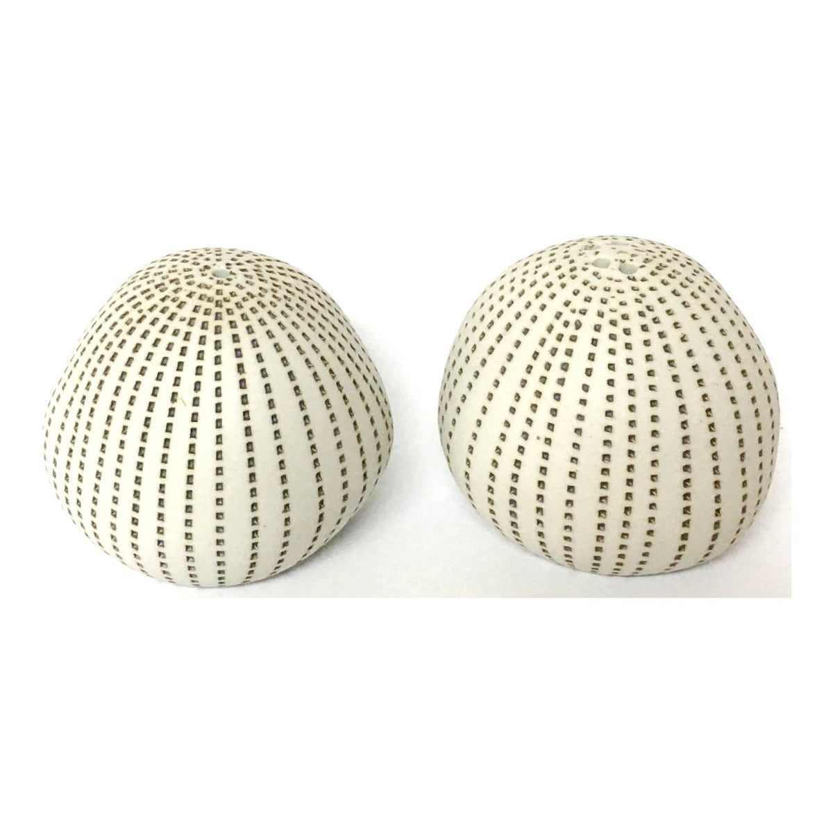 Art Floral Trading Brown Dotted Pebble Porcelain Salt and Pepper Shaker Set