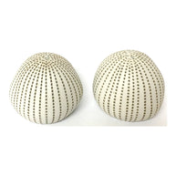 Art Floral Trading Brown Dotted Pebble Porcelain Salt and Pepper Shaker Set