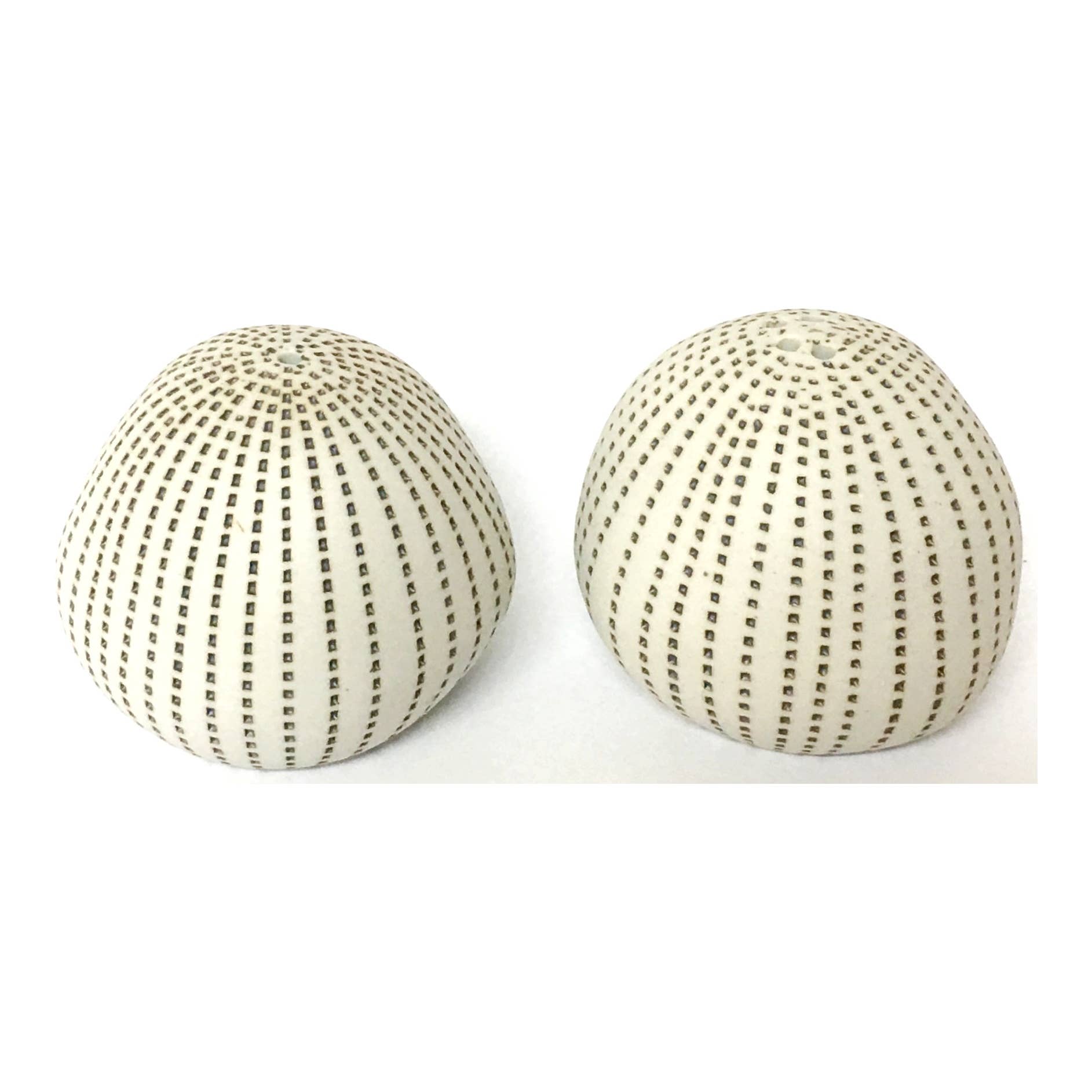 Art Floral Trading Brown Dotted Pebble Porcelain Salt and Pepper Shaker Set