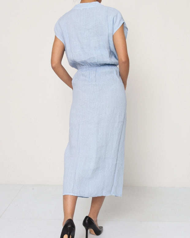 LÉA & LUC - Tie Belt Linen Dress