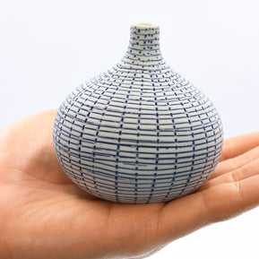 AFT Crosshatch Congo Tiny Porcelain Bud Vase