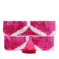 Silk Velvet Ikat Clutch