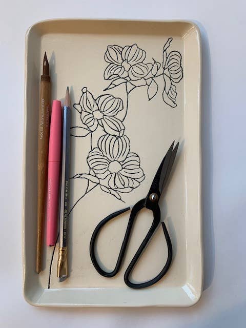 CSF Ceramics Tray: Dogwood