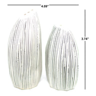 Art Floral Trading Seda Striped Porcelain Salt and Pepper Shaker Set