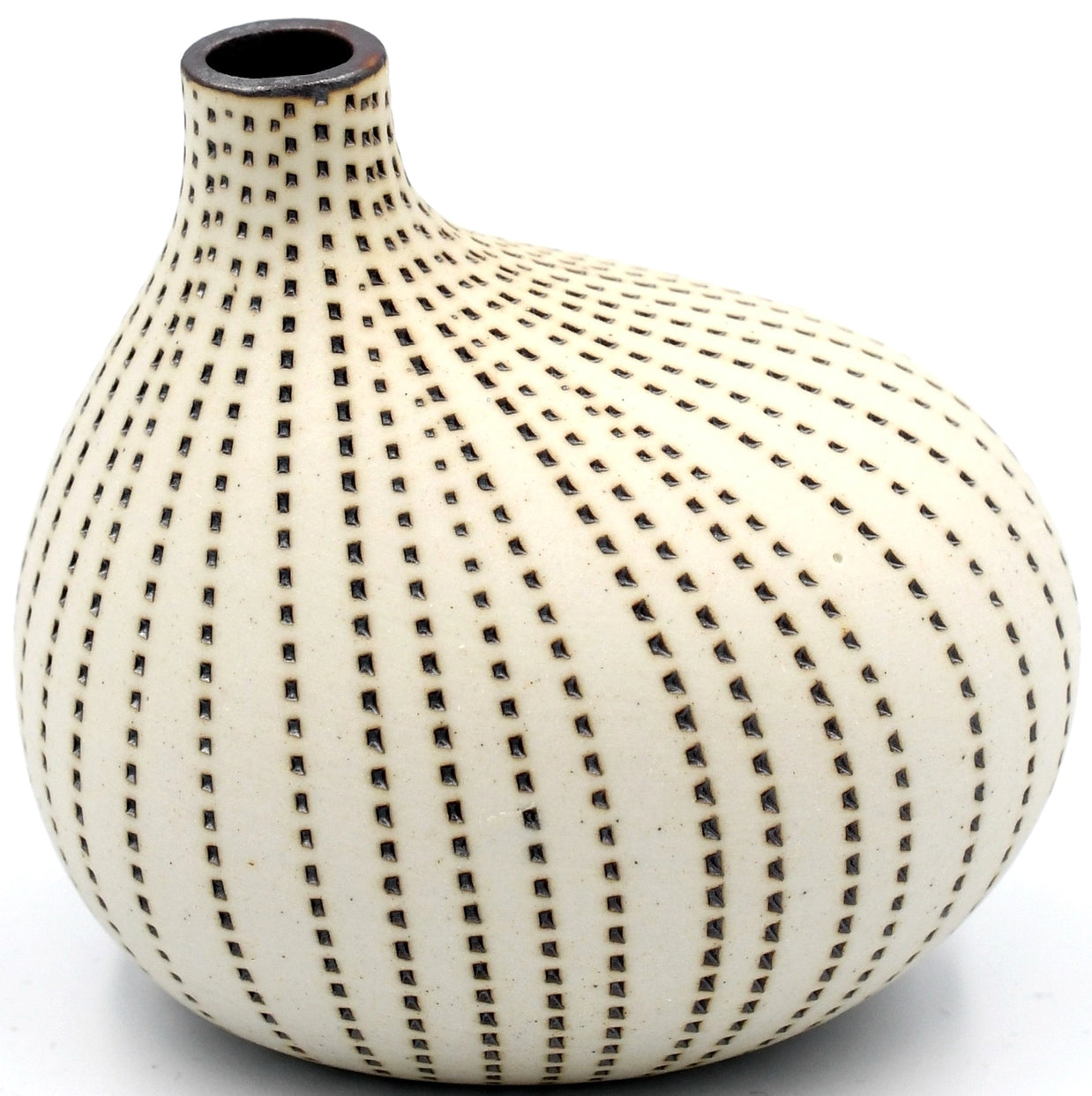 AFT Omo Brown Dotted Mini S-Handcrafted Porcelain Bud Vase