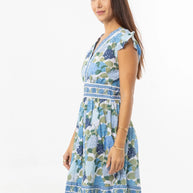 Bindu Mini Celine Dress Hydrangeas