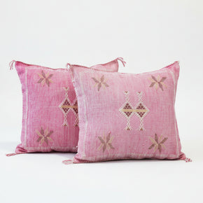 Eclectic Collective Pink Silk Sabra Pillow