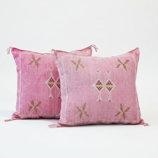 Eclectic Collective Pink Silk Sabra Pillow