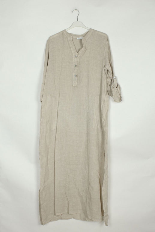 LÉA & LUC Button Down Long Linen Dress