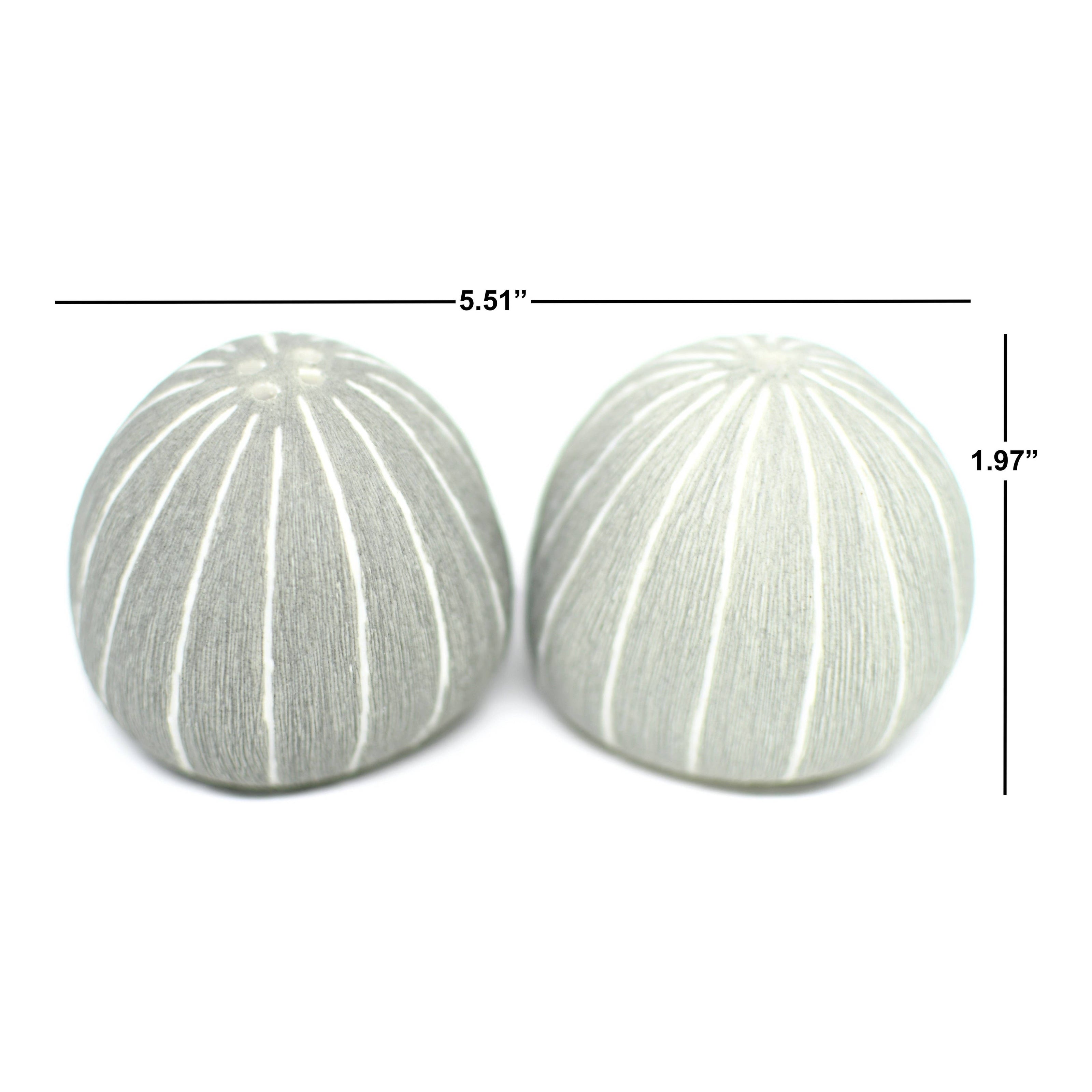 Art Floral Trading Grey Pebble Porcelain Salt and Pepper Shaker Set