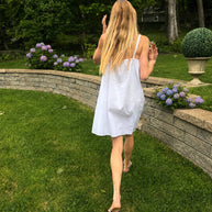 Jenn White Cotton Nightgown, Lace