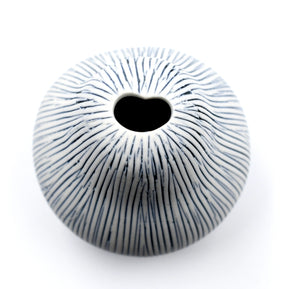 AFT Striped Gugu Pear Small Porcelain Bud Vase