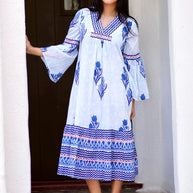 Dolma Frances Hand Block Printed Dress