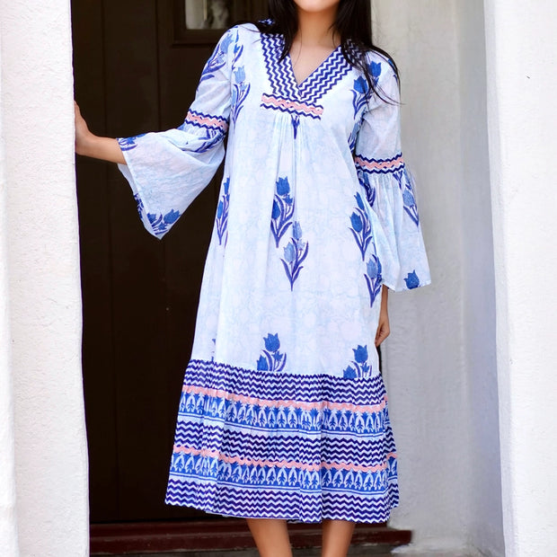 Dolma Frances Hand Block Printed Dress